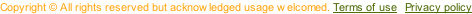 Copyright © All rights reserved but acknowledged usage welcomed. Terms of use | Privacy policy